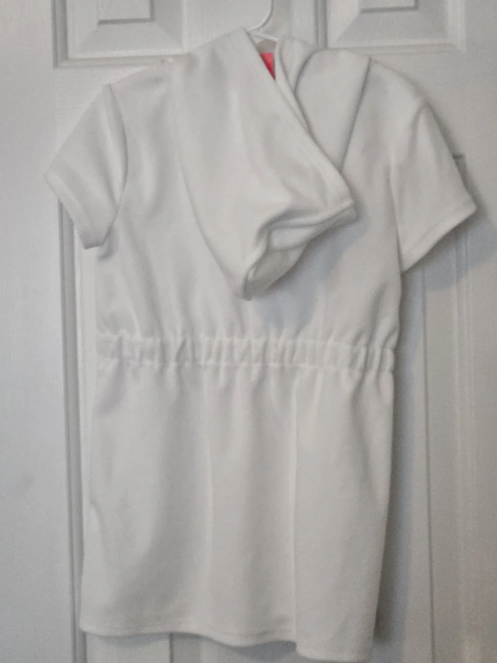 Lilly Pulitzer Kids White Hooded Zip Dress Terry Swim Cover Up Size S